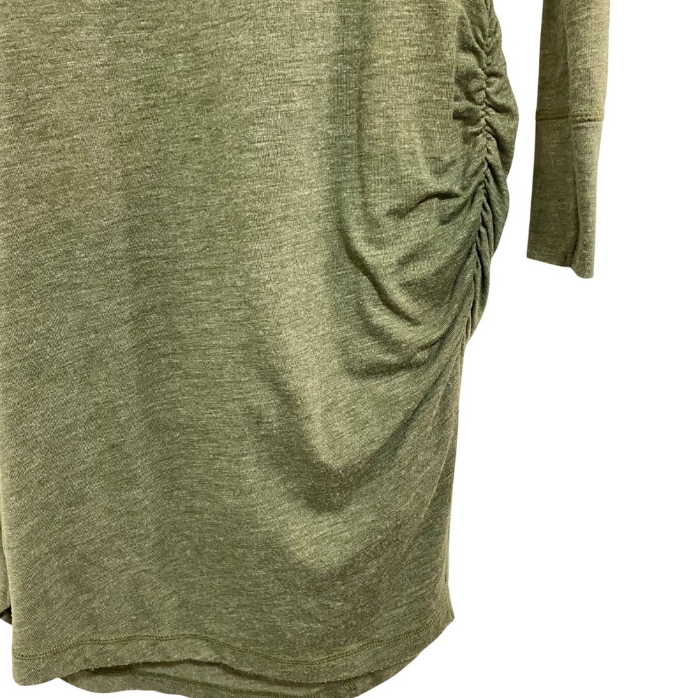 Banana Republic Minimalist Dress Womens SP Green Ruched Raglan Long Sleeve - Picture 4 of 7